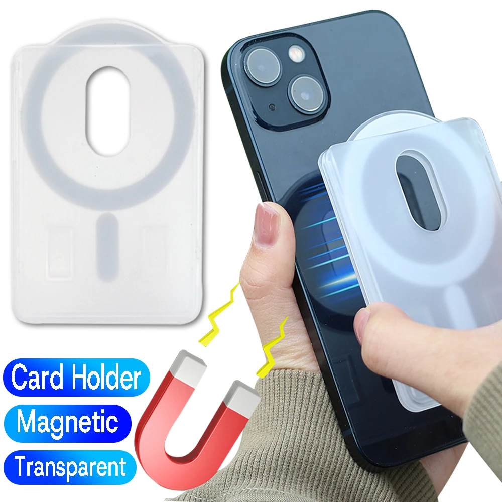 Magnetic Transparent Phone Case for Magsafe Card Holder Wallet Case PC Stand Holder for IPhone Card Phone Back Bag Adsorption
Magnetic Transparent Phone Case for Magsafe Card Holder Wallet Case PC Stand Holder for IPhone Card Phone Back Bag Adsorption
