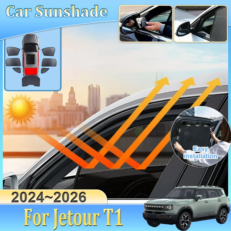 Car Mesh Sunshade For Jetour T1 Freedom Shanhai T1 2024 2025 2026 Blackout Mesh UV Protection Windshield Curtain Car Accessories
Car Mesh Sunshade For Jetour T1 Freedom Shanhai T1 2024 2025 2026 Blackout Mesh UV Protection Windshield Curtain Car Accessories