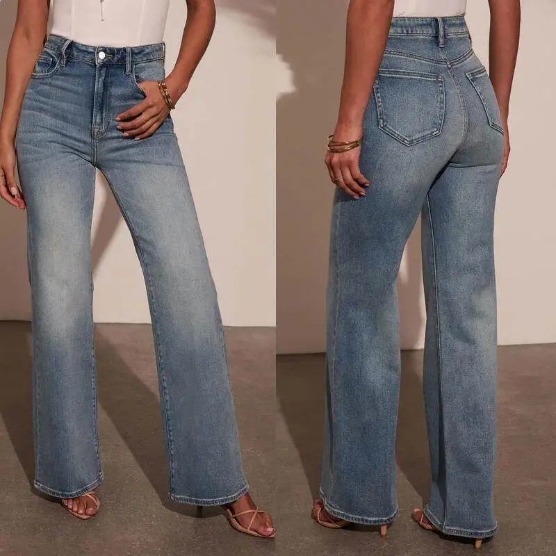 Loose Women's Jeans Straight Leg Elastic Washed Denim Pants Autumn Fashionable Casual Long Pants Seven Sleeve Length
Loose Women's Jeans Straight Leg Elastic Washed Denim Pants Autumn Fashionable Casual Long Pants Seven Sleeve Length