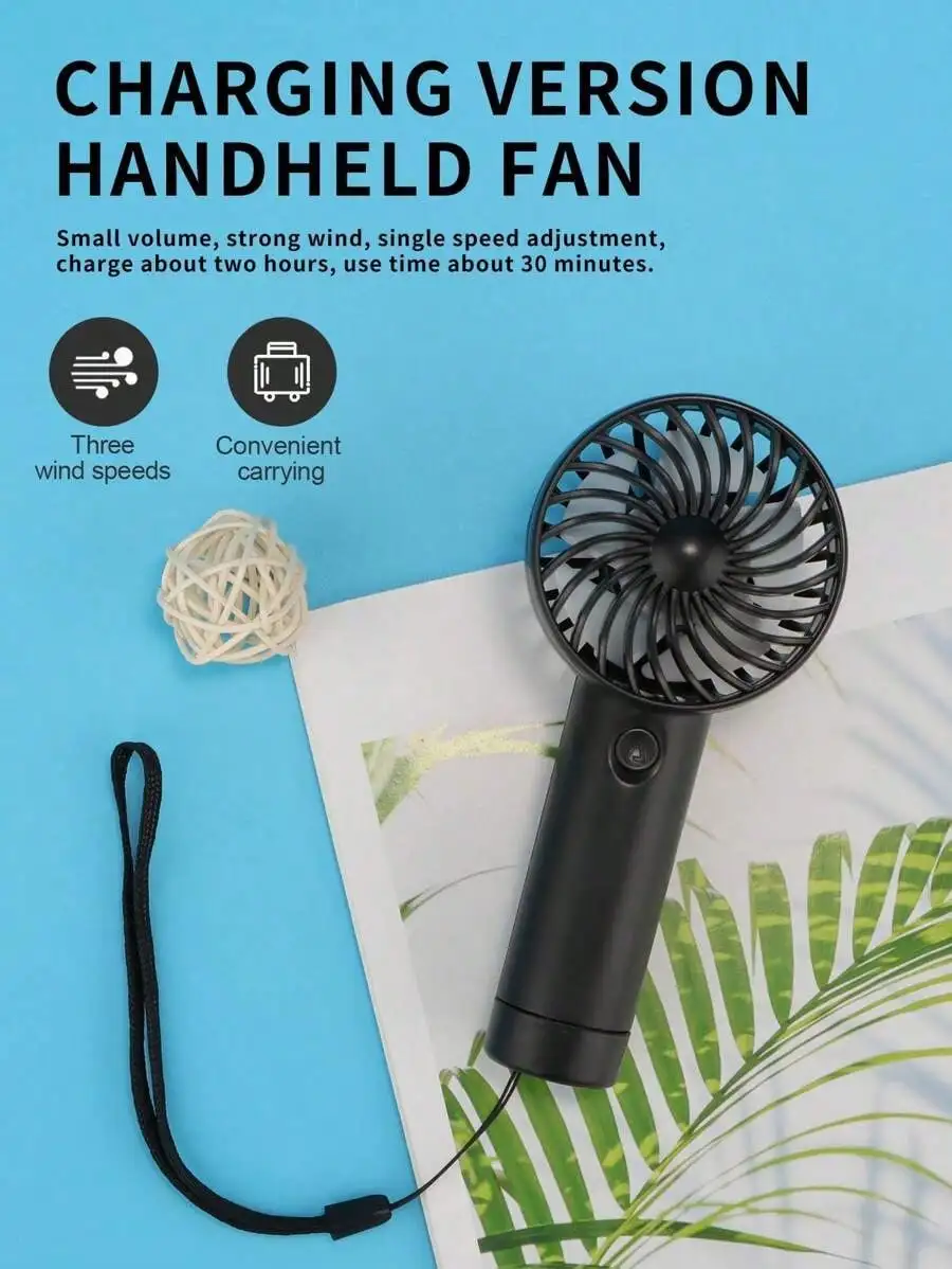 1pc Rechargeable Lithium Battery Operated 3-Speed Adjustable Mini Handheld Fan With USB Charging Cable And Lanyard
1pc Rechargeable Lithium Battery Operated 3-Speed Adjustable Mini Handheld Fan With USB Charging Cable And Lanyard