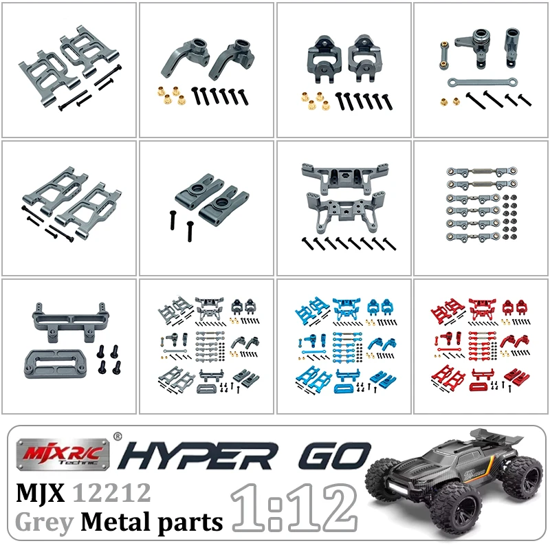 MJX 1/12 12212 Hyper Go Original Factory Grey Metal Suspension Swing Arm Steering Assembly Shock Tower Body Pillars RC Car Part
MJX 1/12 12212 Hyper Go Original Factory Grey Metal Suspension Swing Arm Steering Assembly Shock Tower Body Pillars RC Car Part