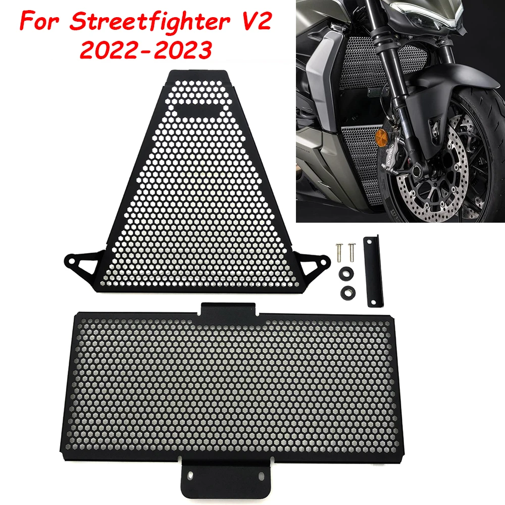 For Ducati Streetfighter V2 2022-2023 Motorcycle Radiator Guard Protector Grille Grill Cover Water Tank Protection
For Ducati Streetfighter V2 2022-2023 Motorcycle Radiator Guard Protector Grille Grill Cover Water Tank Protection