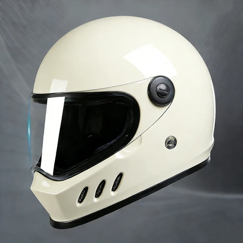 Vintage full-face motorcycle helmet with DOT certification, compatible with Harley-Davidson and cruiser bikes, unisex design
Vintage full-face motorcycle helmet with DOT certification, compatible with Harley-Davidson and cruiser bikes, unisex design