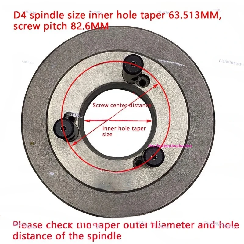 Lathe Spindle Flange Three-Jaw Chuck Connection Plate Transition Plate 160/D4 200/D4
Lathe Spindle Flange Three-Jaw Chuck Connection Plate Transition Plate 160/D4 200/D4