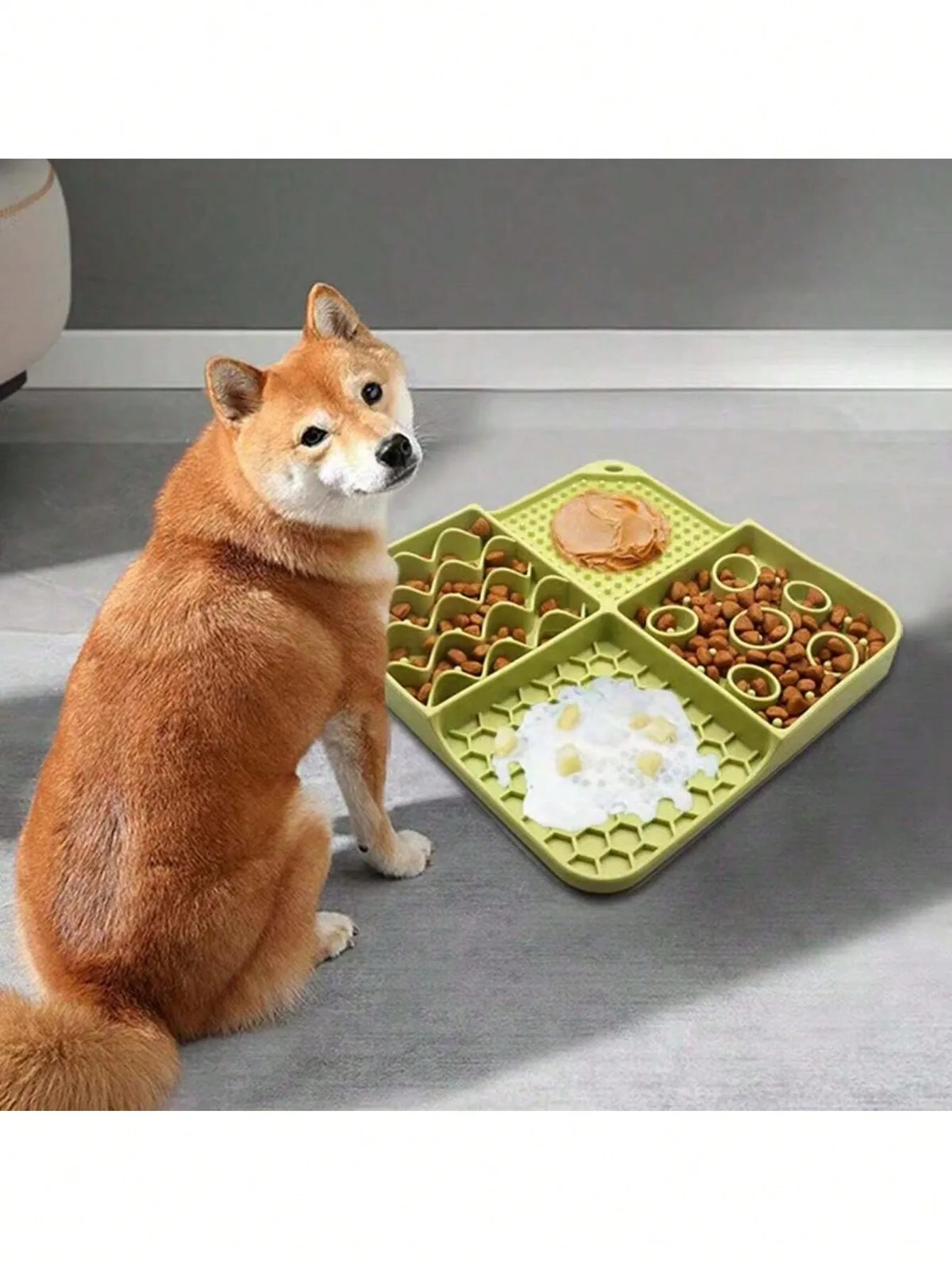 1pc Dog & Cat Sniffing Lick Mat With Suction Cup, Helps Relieve Anxiety, Keeps Dogs Busy, Peanut Butter Lick Mat For Boredom Relief, Great For Bathing
1pc Dog & Cat Sniffing Lick Mat With Suction Cup, Helps Relieve Anxiety, Keeps Dogs Busy, Peanut Butter Lick Mat For Boredom Relief, Great For Bathing