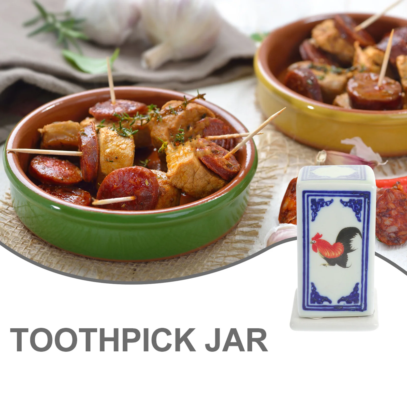 1Pcs Rooster Toothpicks Holder Blue Ceramic Dustproof Storage Box Small Home Kitchen Organizer Toothpick Holder
1Pcs Rooster Toothpicks Holder Blue Ceramic Dustproof Storage Box Small Home Kitchen Organizer Toothpick Holder