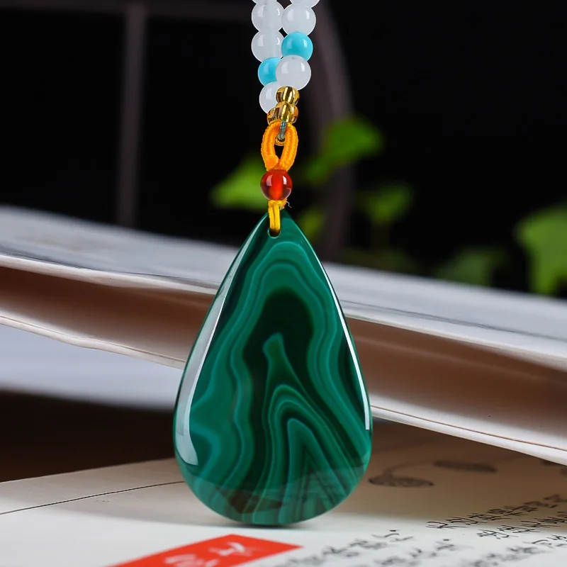 Natural Malachite Necklace Men Women Healing Gemstone Fine Jewelry Genuine Malachite Water Drop Pendant Sweater Chain Necklaces
Natural Malachite Necklace Men Women Healing Gemstone Fine Jewelry Genuine Malachite Water Drop Pendant Sweater Chain Necklaces