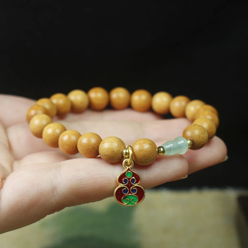 Indonesian Sandalwood 8mm Fortune Gourd Bracelet, Sandalwood Bead Bracelet for Couples
Indonesian Sandalwood 8mm Fortune Gourd Bracelet, Sandalwood Bead Bracelet for Couples