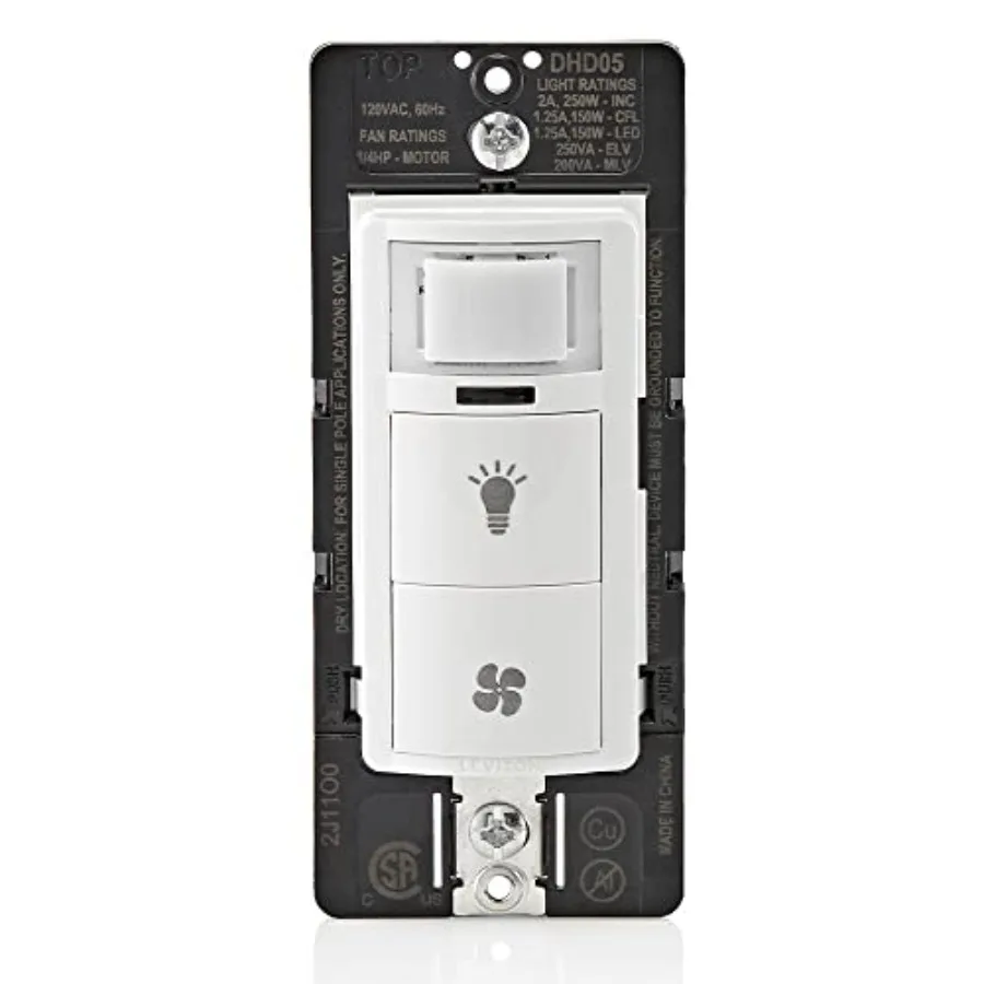 Dual Combination Humidity Sensor with Separate Light Switch, Automate Bathroom Exhaust Fan, Air Circulation, Moisture Control,
Dual Combination Humidity Sensor with Separate Light Switch, Automate Bathroom Exhaust Fan, Air Circulation, Moisture Control,