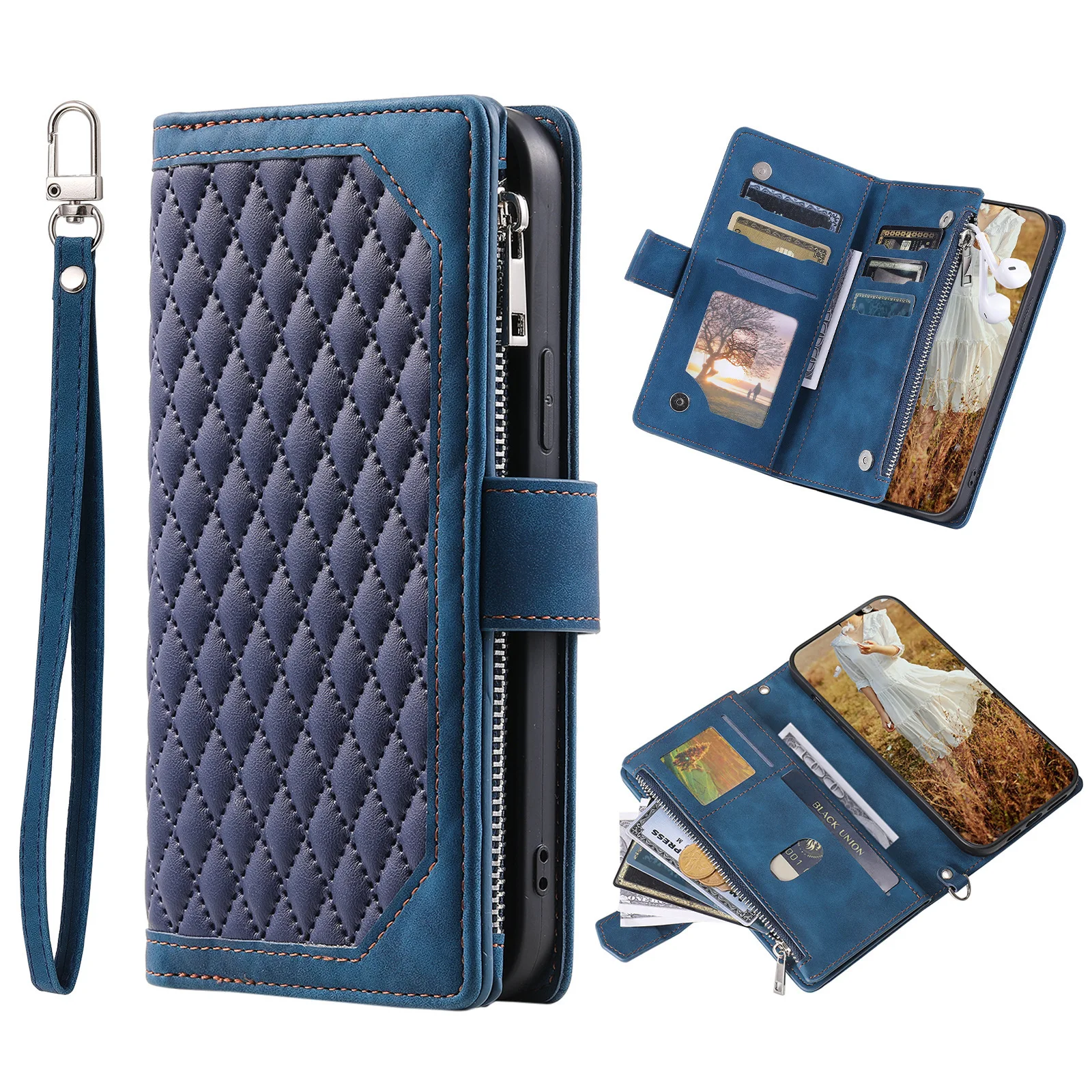 Multi 6 Cards Checkered Leather Zipper Wallet Case for Honor 600 Smart 400 Pro 200 100 Lite Crossbody Lanyard Wristlet Flip Case
Multi 6 Cards Checkered Leather Zipper Wallet Case for Honor 600 Smart 400 Pro 200 100 Lite Crossbody Lanyard Wristlet Flip Case