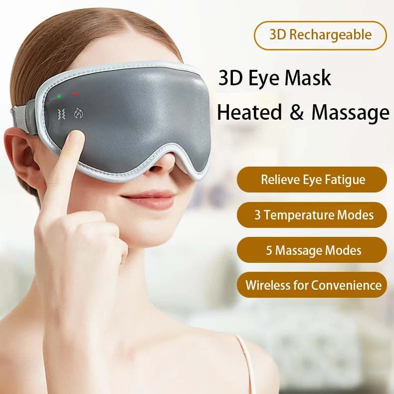 3D Heated Eye Sleep Mask Electric Vibration Eye Massager Blindfold For Dry Eye Relieves Blepharitis Eye Spa Care Tool
3D Heated Eye Sleep Mask Electric Vibration Eye Massager Blindfold For Dry Eye Relieves Blepharitis Eye Spa Care Tool