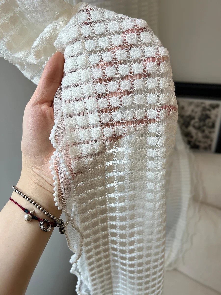 Custom Jacquard Lattice Hollowed Out Woven Embroidery White Gauze Curtains For Living Room Bedroom French Window Balcony Window
Custom Jacquard Lattice Hollowed Out Woven Embroidery White Gauze Curtains For Living Room Bedroom French Window Balcony Window