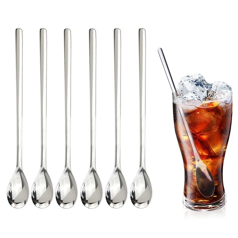 4-10pcs 9'' Stainless Steel Coffee Spoon Silver Teaspoon Long Handled Serving Spoon Dessert Honey Fruit Juice Ice Cream Spoons
4-10pcs 9'' Stainless Steel Coffee Spoon Silver Teaspoon Long Handled Serving Spoon Dessert Honey Fruit Juice Ice Cream Spoons