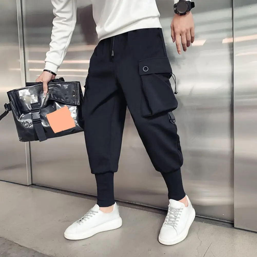 Solid Color Pants Breathable Drawstring Cargo Pants with Ankle Bands Multi Pockets for Men Sport Sweatpants with for Comfort
Solid Color Pants Breathable Drawstring Cargo Pants with Ankle Bands Multi Pockets for Men Sport Sweatpants with for Comfort