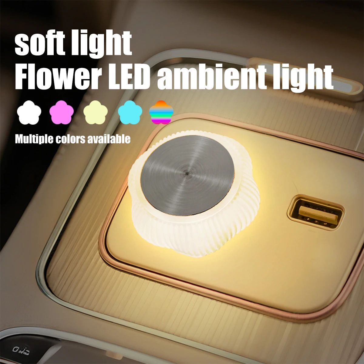 1X Flower Mini Ambient LED Light Wireless USB Auto LED Interior Lighting Atmosphere Light Laptop Keyboard Light Decoration Night
1X Flower Mini Ambient LED Light Wireless USB Auto LED Interior Lighting Atmosphere Light Laptop Keyboard Light Decoration Night