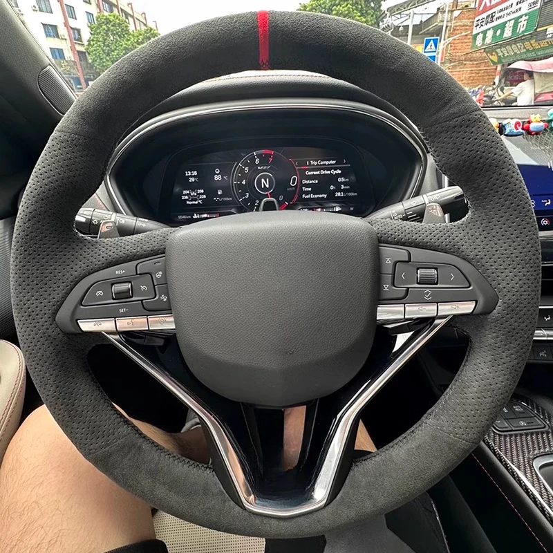 Handmade Stitched Genuine Leather Full Wrap Steering Wheel Cover for Cadillac XT6 2020-2023 & 2025 Models
Handmade Stitched Genuine Leather Full Wrap Steering Wheel Cover for Cadillac XT6 2020-2023 & 2025 Models