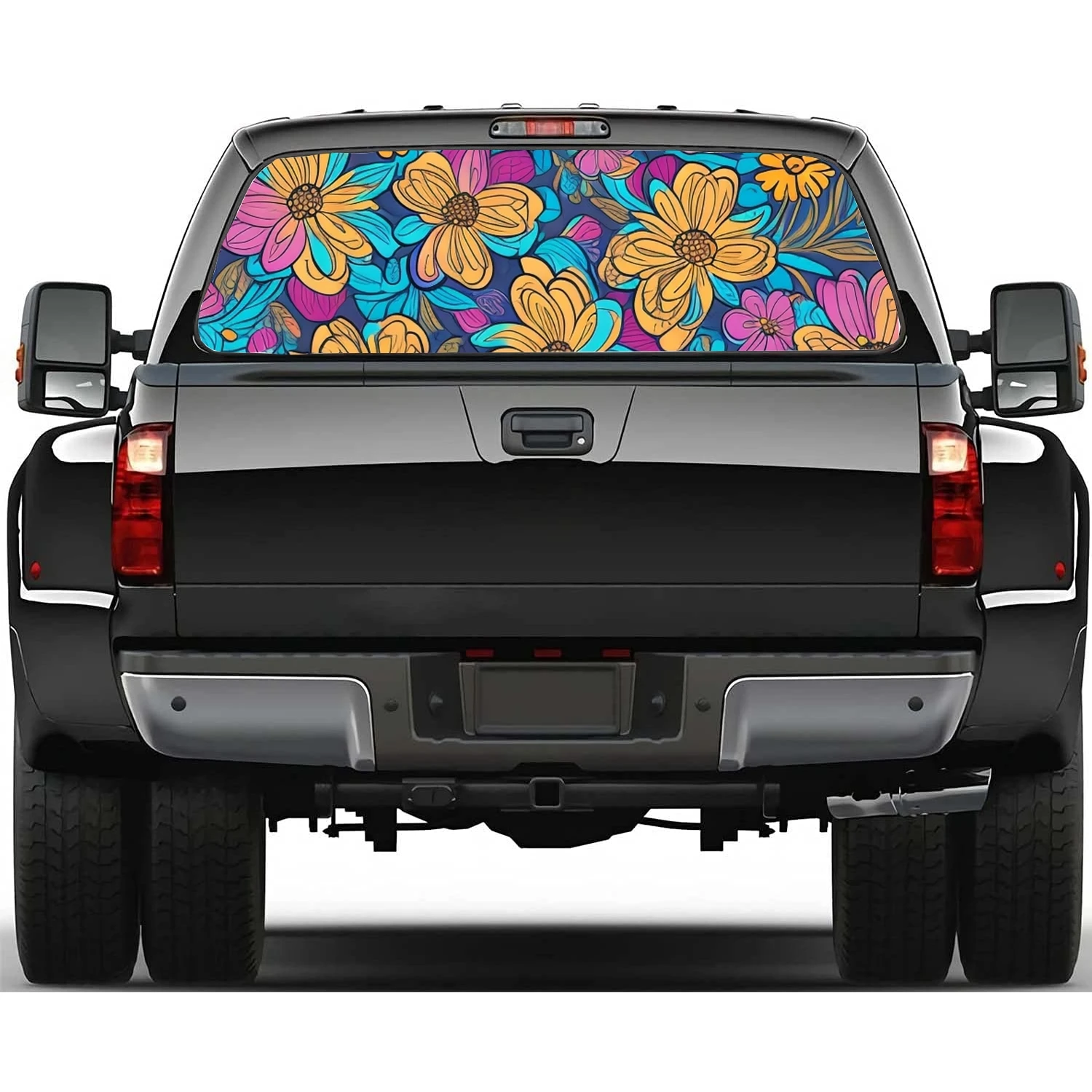 Flower Pattern Colorful Car Rear Window Decal Fit Pickup,Truck,Car Universal See Through Perforated Back Window Vinyl Sticker
Flower Pattern Colorful Car Rear Window Decal Fit Pickup,Truck,Car Universal See Through Perforated Back Window Vinyl Sticker