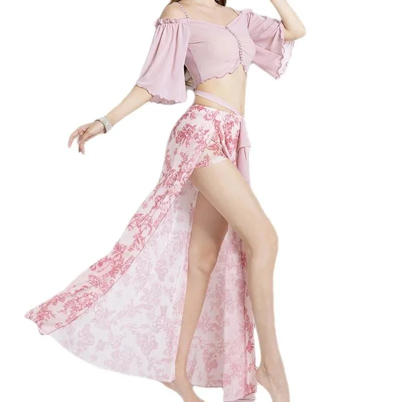 Женский топ для танца живота в восточном стиле с разрезом, комплект с юбкой для взрослых, элегантная тренировочная одежда, костюм для танца живота, танцевальная одежда для выступлений на сцене, наряд
Женский топ для танца живота в восточном стиле с разрезом, комплект с юбкой для взрослых, элегантная тренировочная одежда, костюм для танца живота, танцевальная одежда для выступлений на сцене, наряд