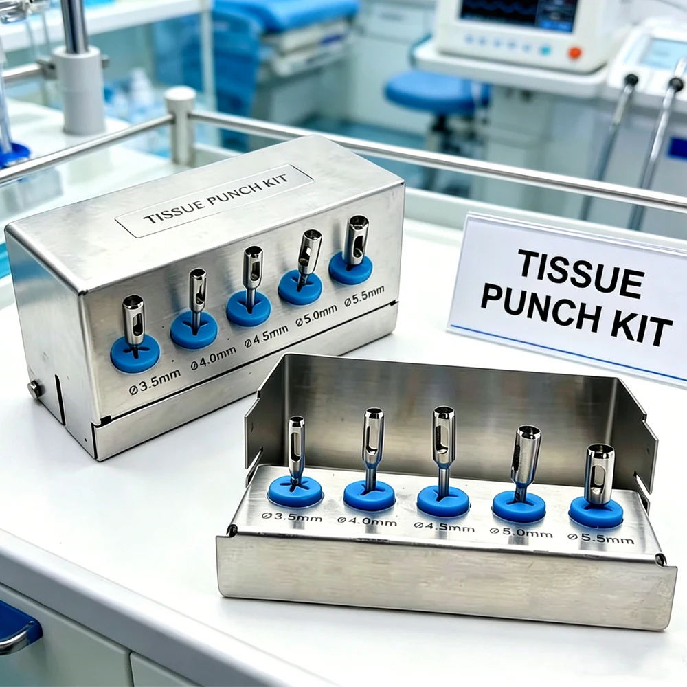 Professional Grade Implant Surgery Bur Set with Gingival Punch Tool for Minimally Invasive Tooth Replacement Procedures
Professional Grade Implant Surgery Bur Set with Gingival Punch Tool for Minimally Invasive Tooth Replacement Procedures