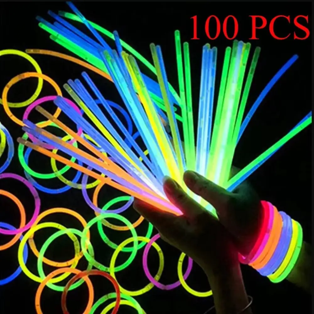 100PCS New Plastic Fluorescence Light Stick Long Term Illumination Random Color Glow Sticks Bracelets Necklaces Neon Gifts
100PCS New Plastic Fluorescence Light Stick Long Term Illumination Random Color Glow Sticks Bracelets Necklaces Neon Gifts