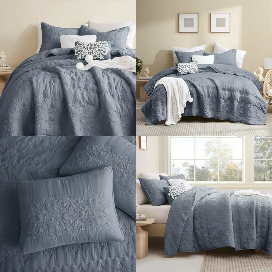 Boho Quilt Size Bedding Sets with Pillow Sham, Bohemian Lightweight Soft Bedspread Coverlet, Farmhouse Floral Vintage Thin Comf
Boho Quilt Size Bedding Sets with Pillow Sham, Bohemian Lightweight Soft Bedspread Coverlet, Farmhouse Floral Vintage Thin Comf
