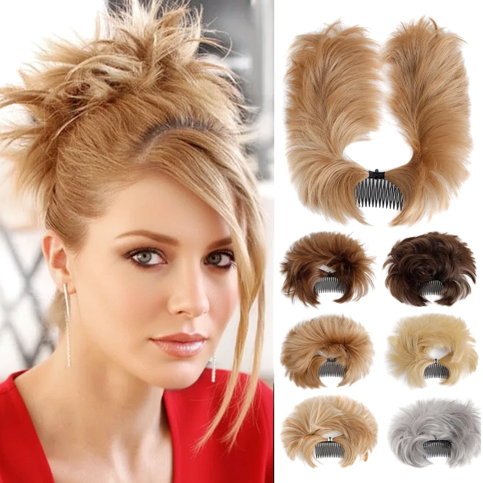 Synthetic Hair Bun With Comb Clip in Short Straight Messy Chignon Updo Scrunchie Hair Piece for Women Daily Use
Synthetic Hair Bun With Comb Clip in Short Straight Messy Chignon Updo Scrunchie Hair Piece for Women Daily Use