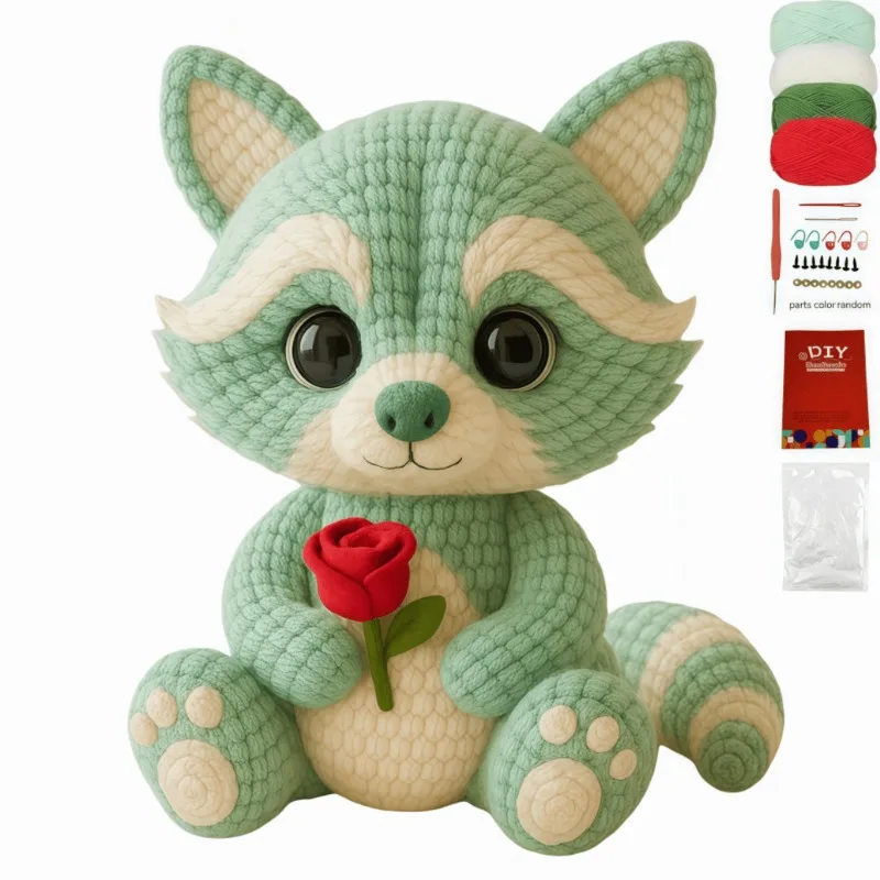 Hand-knitted Wool Dolls Animals Crocheting Materials Kit Cute Raccoon Crochet Supplies for Handcraft Set Parent-child Puzzle
Hand-knitted Wool Dolls Animals Crocheting Materials Kit Cute Raccoon Crochet Supplies for Handcraft Set Parent-child Puzzle