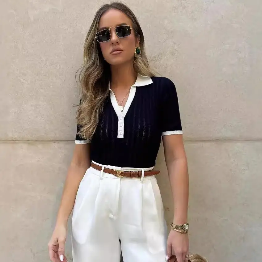 Женский утягивающий вязаный топ в стиле пэчворк с воротником с лацканами, хлопок 00% полосатый узор ort Sve Regular Fit
Женский утягивающий вязаный топ в стиле пэчворк с воротником с лацканами, хлопок 00% полосатый узор ort Sve Regular Fit