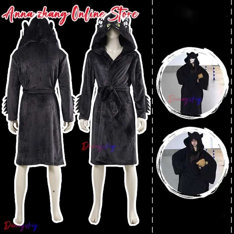 Interesting Dragon Cosplay Costume Bathrobe Black Hooded Bathrobe Cartoon Gown Anime/Slumber party Outfit Roleplay Unisex Outfit
Interesting Dragon Cosplay Costume Bathrobe Black Hooded Bathrobe Cartoon Gown Anime/Slumber party Outfit Roleplay Unisex Outfit