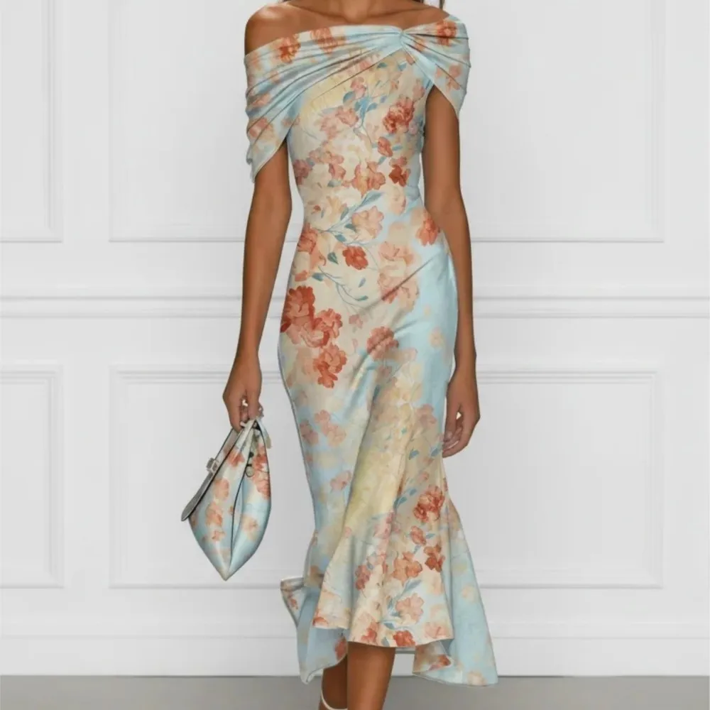 Sexy Elegant Dress Spring Summer Casual Fashion Printed Temperament One-shoulder Sleeveless High-waisted Irregular Party Dresses
Sexy Elegant Dress Spring Summer Casual Fashion Printed Temperament One-shoulder Sleeveless High-waisted Irregular Party Dresses