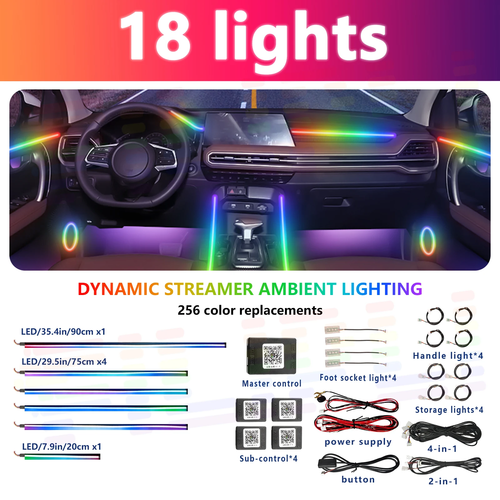 FILIPLI Car Interior LED Lights 64 Colors Bluetooth Control, Waterproof Strip for Night Driving Ambiance
FILIPLI Car Interior LED Lights 64 Colors Bluetooth Control, Waterproof Strip for Night Driving Ambiance