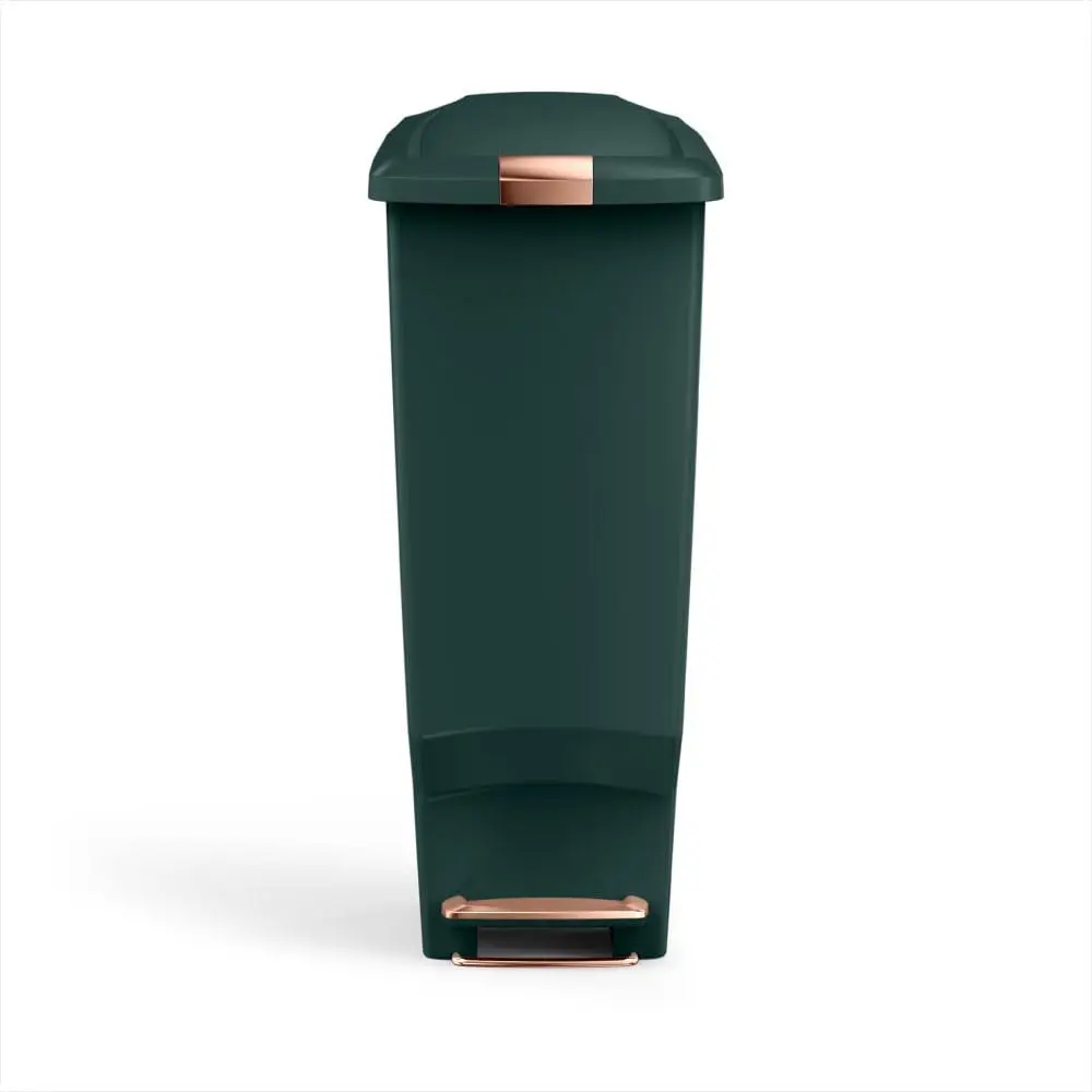40 Liter / 10.6 Gallon Hybrid Slim Kitchen Step Trash Can with Secure Slide Lock, Hunter Plastic
40 Liter / 10.6 Gallon Hybrid Slim Kitchen Step Trash Can with Secure Slide Lock, Hunter Plastic