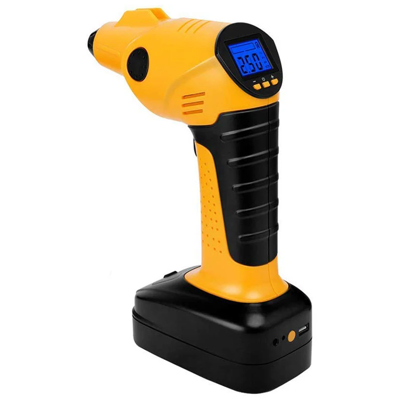 Portable Air Compressor Cordless Tire Inflator With Digital Display, Led Lighting, Tire Pressure Gauge 12V Perfect For Car
Portable Air Compressor Cordless Tire Inflator With Digital Display, Led Lighting, Tire Pressure Gauge 12V Perfect For Car