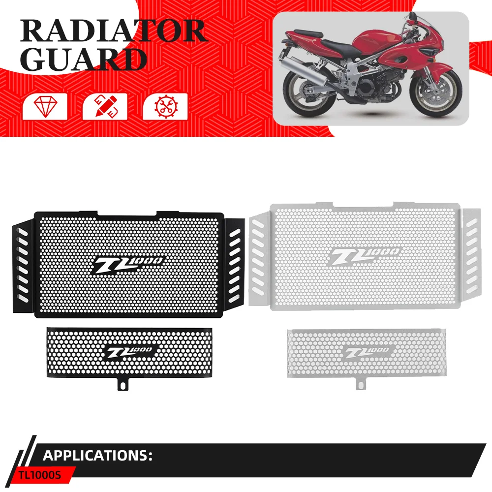 FOR SUZUKI TL 1000S TL1000S TL 1000 S 1997 -1999 2000 2001 Motorcycle Accessories Radiator Grille Guard Cover Cooler Protection
FOR SUZUKI TL 1000S TL1000S TL 1000 S 1997 -1999 2000 2001 Motorcycle Accessories Radiator Grille Guard Cover Cooler Protection