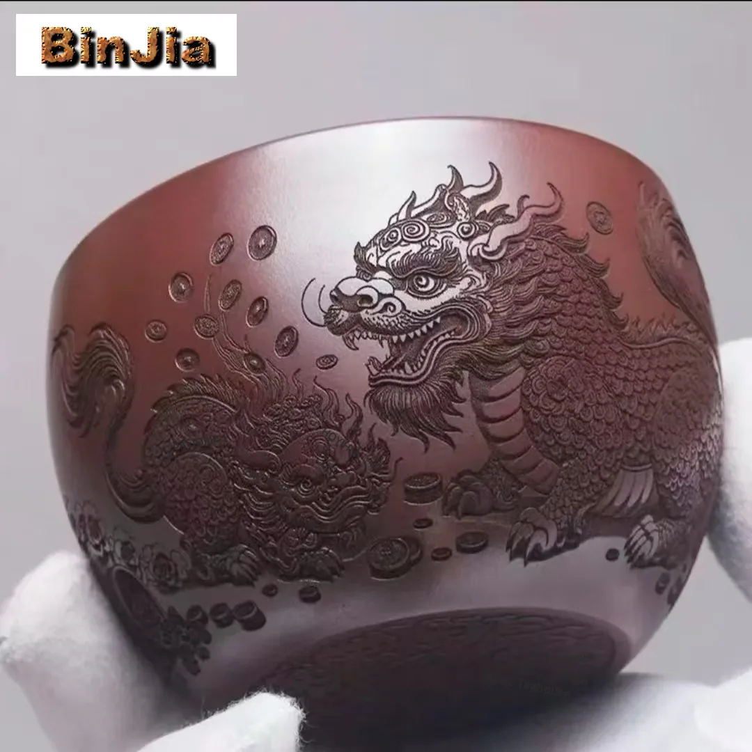 190ml Yixing Purple Clay Pixiu Teacup Antique Tea Bowl Mug Tea-tasting Meditation Cup Chazhan Master Cups Chinese Tea Set Craft
190ml Yixing Purple Clay Pixiu Teacup Antique Tea Bowl Mug Tea-tasting Meditation Cup Chazhan Master Cups Chinese Tea Set Craft