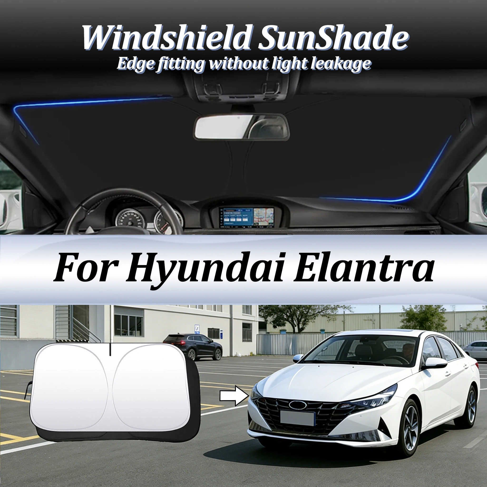 Car Windshield SunShade For Hyundai Elantra Auto Accessories Sun Shade Visor Cover Foldable Space-Saver Anti-UV Lightproof
Car Windshield SunShade For Hyundai Elantra Auto Accessories Sun Shade Visor Cover Foldable Space-Saver Anti-UV Lightproof
