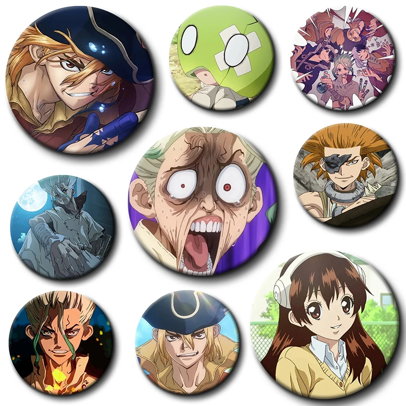 58mm Dr Stone Enamel Pins TV Anime Brooches Ishigami Senkuu/Amber/Kohaku Cartoon Badge Backpack Hat Jewelry Accessories Gifts
58mm Dr Stone Enamel Pins TV Anime Brooches Ishigami Senkuu/Amber/Kohaku Cartoon Badge Backpack Hat Jewelry Accessories Gifts