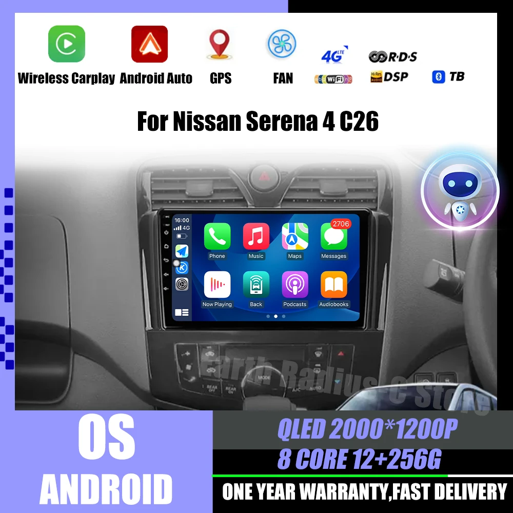 Android 14 For Nissan Serena 4 C26 2010 - 2016 9 inch Car Radio Multimedia Video Player Navigation No 2din 2 Din DVD GPS adapter
Android 14 For Nissan Serena 4 C26 2010 - 2016 9 inch Car Radio Multimedia Video Player Navigation No 2din 2 Din DVD GPS adapter