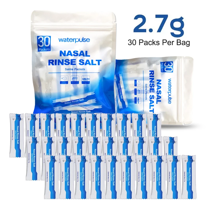 30PCS/Bag 2.7g Nasal Wash Salt Rinse Mix Allergic Rhinitis Relief Nose Cavity Protector Irrigation Cleaner for Adult Children
30PCS/Bag 2.7g Nasal Wash Salt Rinse Mix Allergic Rhinitis Relief Nose Cavity Protector Irrigation Cleaner for Adult Children