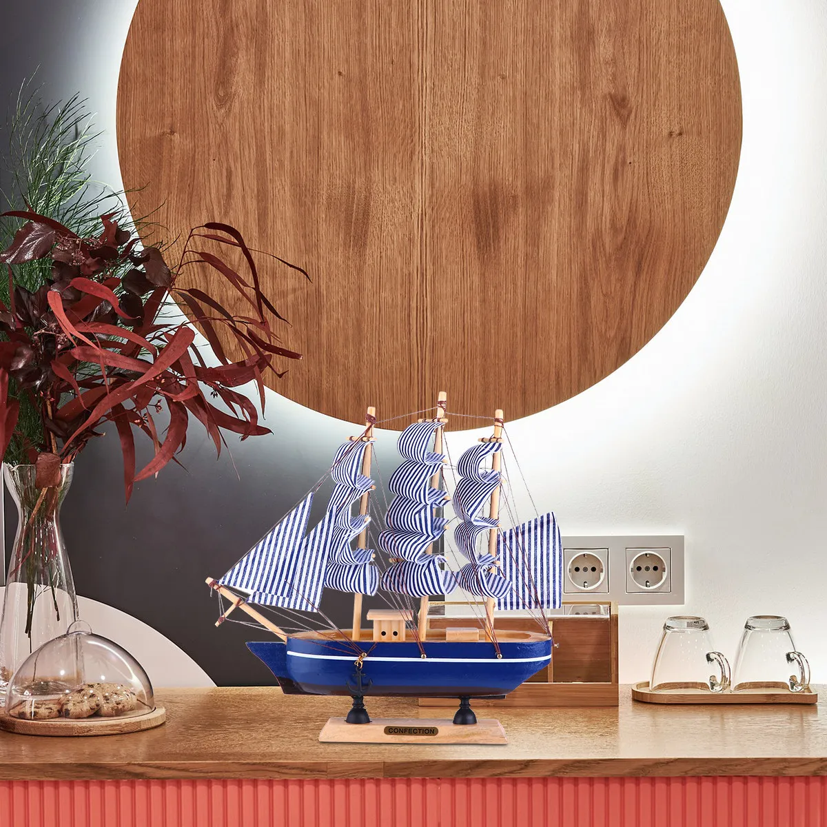 1Pcs Wooden Ship Decorative Nautical Sailing Sailboat Vessel Perfect for Home Office Meetings Events Wooden Ship Model
1Pcs Wooden Ship Decorative Nautical Sailing Sailboat Vessel Perfect for Home Office Meetings Events Wooden Ship Model