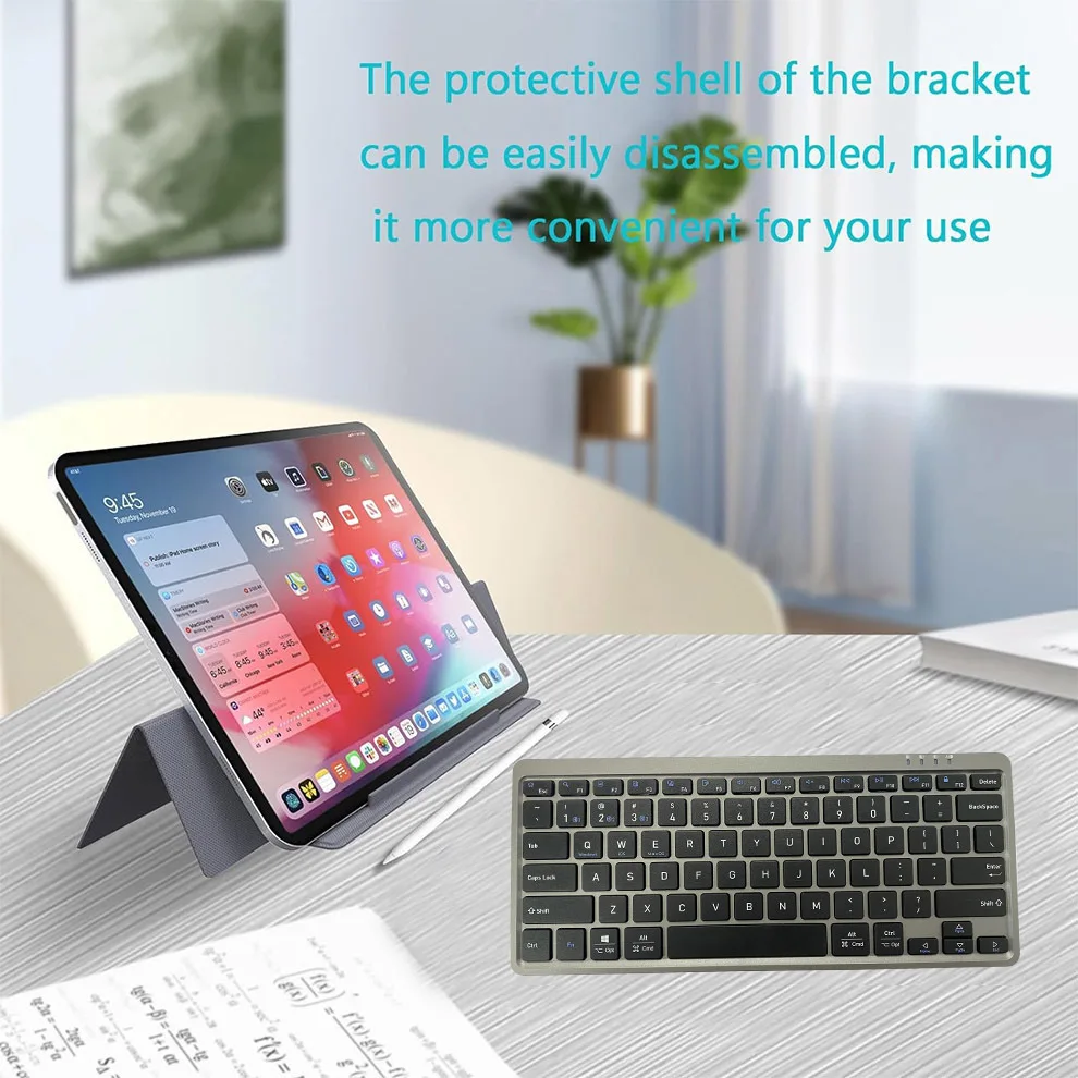 Беспроводная Bluetooth-клавиатура, портативный офис, складная подставка для планшета, Bluetooth-клавиатура для планшета, совместимая с несколькими системами 
Беспроводная Bluetooth-клавиатура, портативный офис, складная подставка для планшета, Bluetooth-клавиатура для планшета, совместимая с несколькими системами