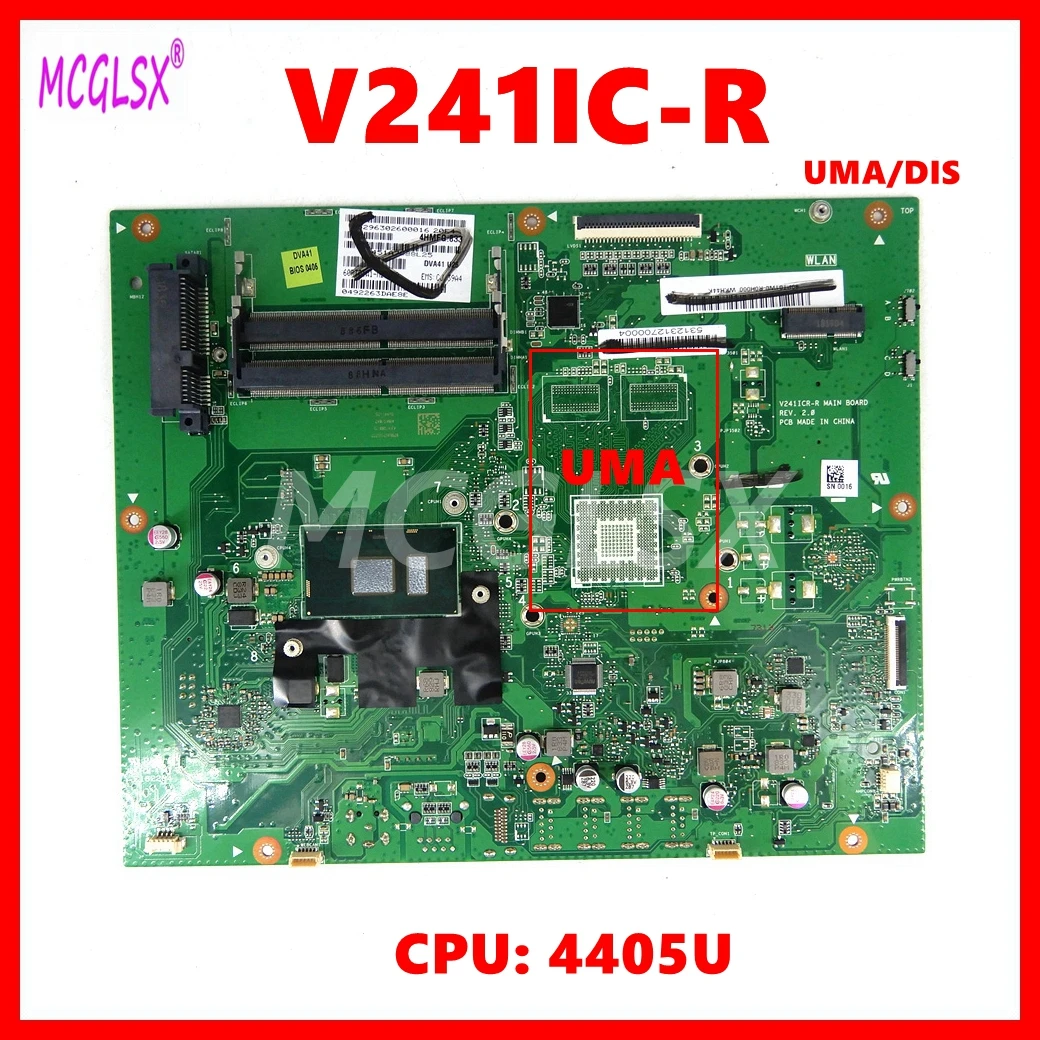 V241IC-R Motherboard For ASUS V241ICR V241IC-R Mainboard With 4405U CPU UMA or 930MX-V2G GPU 100% Tested OK
V241IC-R Motherboard For ASUS V241ICR V241IC-R Mainboard With 4405U CPU UMA or 930MX-V2G GPU 100% Tested OK
