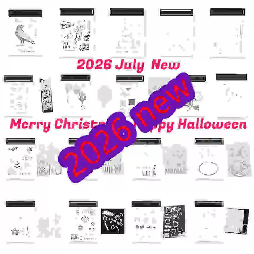 July 2026 New Halloween Christmas Stamps Dies Release Package Cutting Dies Stamps Stencil Hot Foil for DIY Scrapbook Paper Card
July 2026 New Halloween Christmas Stamps Dies Release Package Cutting Dies Stamps Stencil Hot Foil for DIY Scrapbook Paper Card