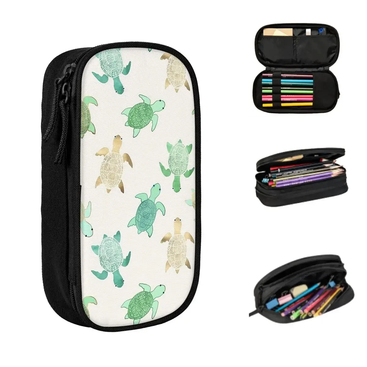Gilded Jade & Mint Turtles Pencil Cases Large Capacity Pen Bags Pen Box Pencil Pouch For Boys Girls Students Stationery School
Gilded Jade & Mint Turtles Pencil Cases Large Capacity Pen Bags Pen Box Pencil Pouch For Boys Girls Students Stationery School