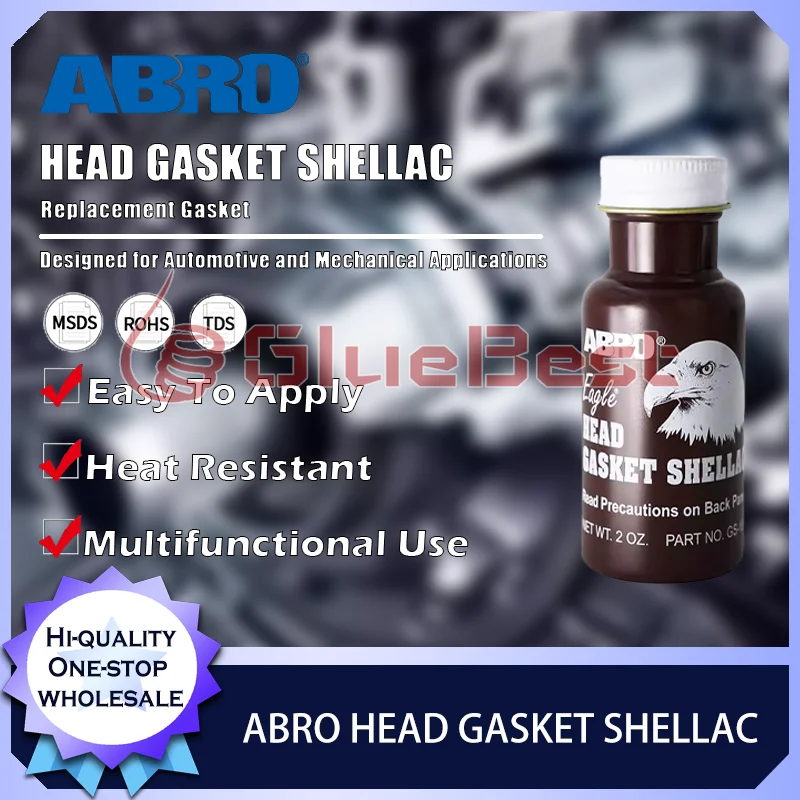 ABRO HEAD GASKET SHELLAC for Cylinder Head Sealing and Engine Repair Applications Original Product 
ABRO HEAD GASKET SHELLAC for Cylinder Head Sealing and Engine Repair Applications Original Product