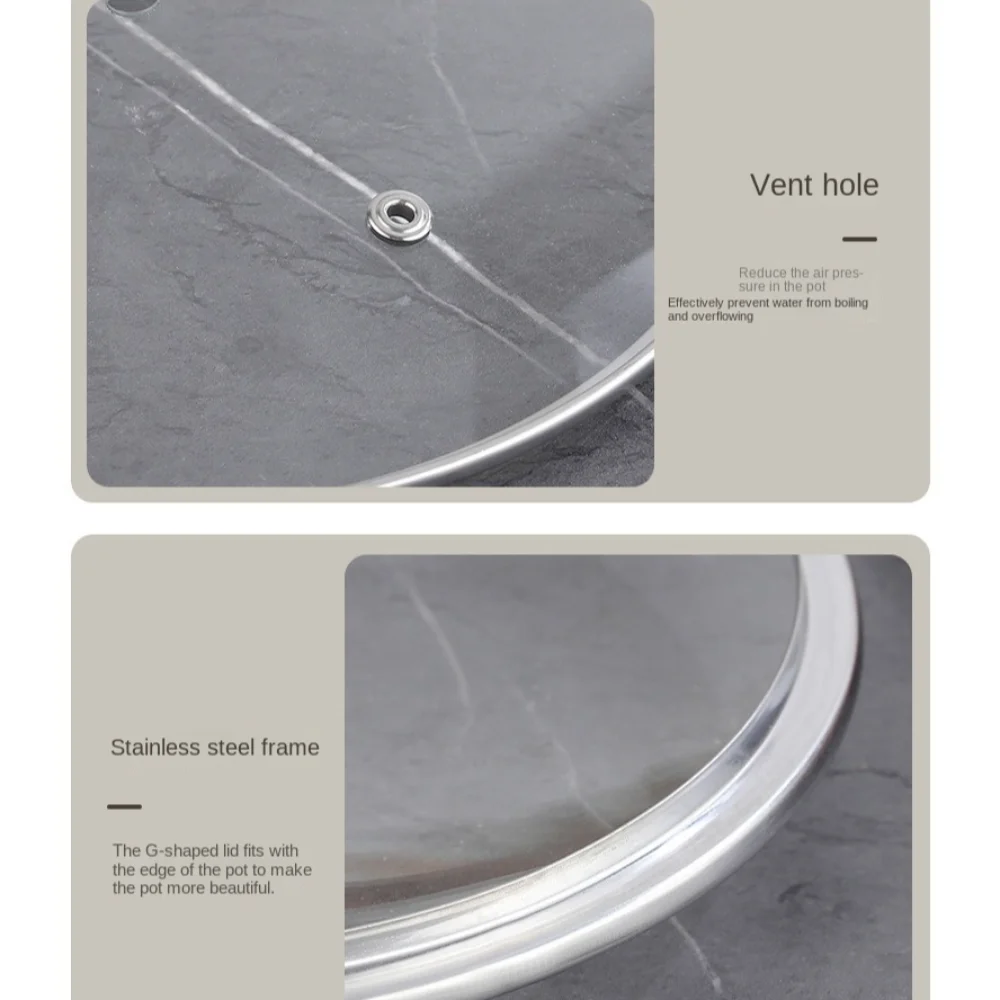 Stainless Steel Tempered Glass Pot Lid 16-34cm Round Visible Pot Cover Anti-Scalding Knob Cookware Parts Kitchen Accessories
Stainless Steel Tempered Glass Pot Lid 16-34cm Round Visible Pot Cover Anti-Scalding Knob Cookware Parts Kitchen Accessories