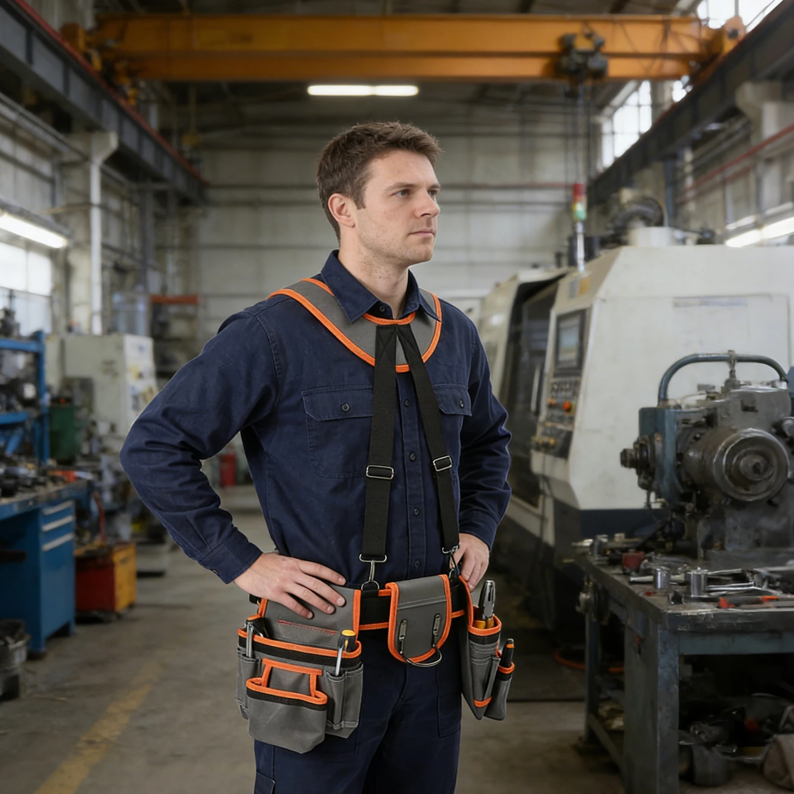 Orange Tool Belt with Suspenders, Multifunctional Electrician Tool Bag, Used to Store for Hammers, Screwdrivers, Tape Measures
Orange Tool Belt with Suspenders, Multifunctional Electrician Tool Bag, Used to Store for Hammers, Screwdrivers, Tape Measures