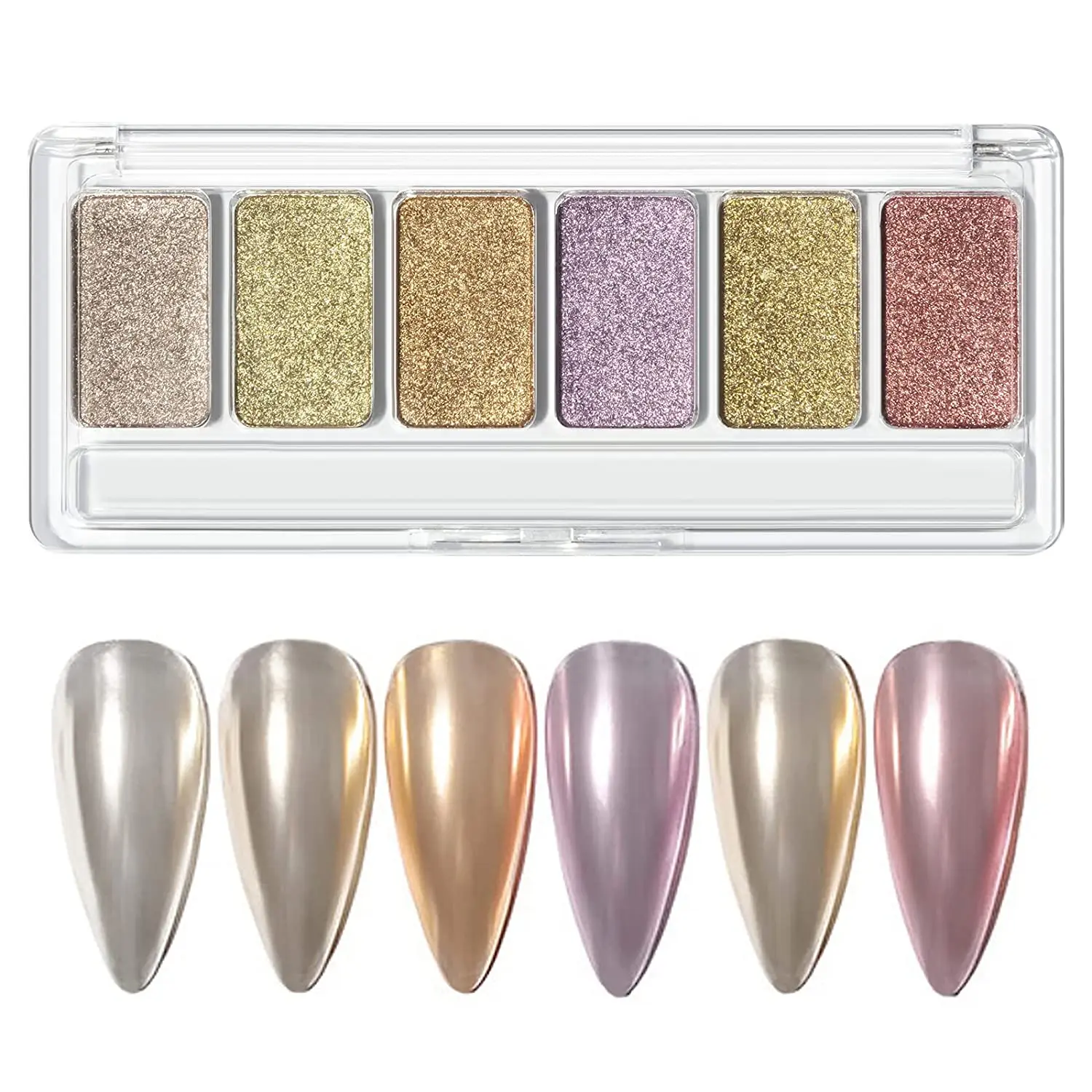 Chrome Nail Powder-6 Colors Solid Chrome Nail Powder Mirror Finish Palette Champagne Chrome Powder Metallic Nail Pigment Powder
Chrome Nail Powder-6 Colors Solid Chrome Nail Powder Mirror Finish Palette Champagne Chrome Powder Metallic Nail Pigment Powder