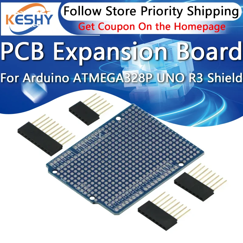 Prototype PCB Expansion Board For Arduino ATMEGA328P UNO R3 Shield FR-4 Fiber PCB Breadboard 2mm 2.54mm Pitch With Pins DIY One
Prototype PCB Expansion Board For Arduino ATMEGA328P UNO R3 Shield FR-4 Fiber PCB Breadboard 2mm 2.54mm Pitch With Pins DIY One