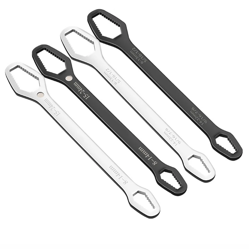 Dual Head Self-Locking Adjustable Wrench Universal Multi-Type Nut Driver Key 8-22-24mm Automotive Bike Repair Hand Tools
Dual Head Self-Locking Adjustable Wrench Universal Multi-Type Nut Driver Key 8-22-24mm Automotive Bike Repair Hand Tools
